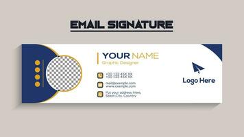 Corporate Modern Email Signature Design template. Email signature template design. business e signature vector design.