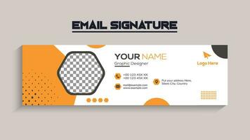 Corporate Modern Email Signature Design template. Email signature template design. business e signature vector design.