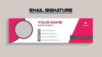 Corporate Modern Email Signature Design template. Email signature template design. business e signature vector design.