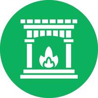 ilustración de diseño de icono de vector de chimenea