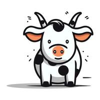 linda vaca dibujos animados vector ilustración. linda dibujos animados vaca icono.