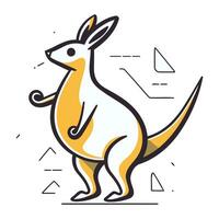 Kangaroo line icon. Vector illustration of kangaroo.