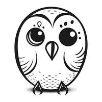 Cute owl isolated on a white background. Vector illustration for your design