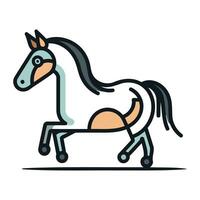 Horse icon. Flat illustration of horse vector icon for web design