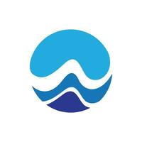 Water wave icon vector