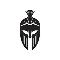 Spartan helmet logo template vector