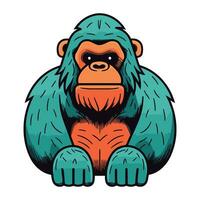 Vector illustration of a gorilla isolated on a white background. EPS10