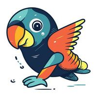 Parrot. Vector illustration. Isolated on a white background.