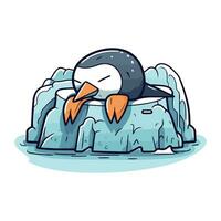 Cute penguin cartoon. Vector illustration of a cute penguin.