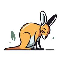 Kangaroo icon. Cartoon illustration of kangaroo icon for web design vector