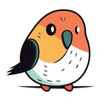 cute bird on white background. vector illustration. eps10