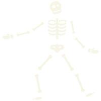 Halloween Flat Dancing Skeleton Icon vector