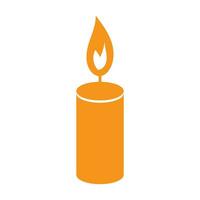 Halloween Flat Wax Candle Icon vector