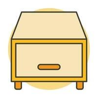 Drawer home furniture Icon Vector Illustration