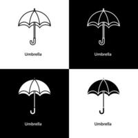 paraguas icono logo ilustración vector