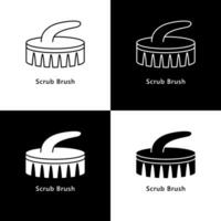 Scrub Brush Icon Logo illustration vector