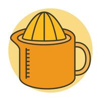 Orange Squeezer. Orange Juice Machine Vector Illustration