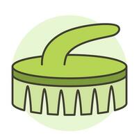 Scrub Brush. Cleaning Brush Icon Logo Vector Illustration