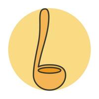 Ladle Kitchenware Icon Logo Vector Illustration