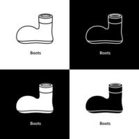 botas zapato icono logo ilustración vector