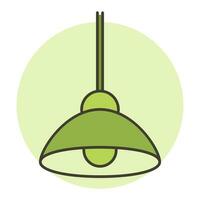 Pendant Light. Hanging Lamp Icon Logo Vector Illustration