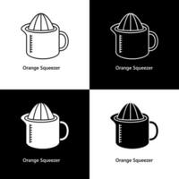 naranja exprimidor. naranja jugo máquina ilustración vector