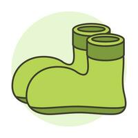 Boots Shoes Gardening protection Icon Vector Illustration