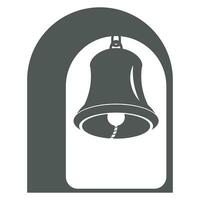 Bell and gate logo illustration. vector