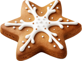 Gingerbread star cookies png with AI generated.