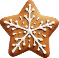 Gingerbread star cookies png with AI generated.