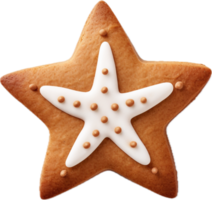 pan de jengibre estrella galletas png con ai generado.