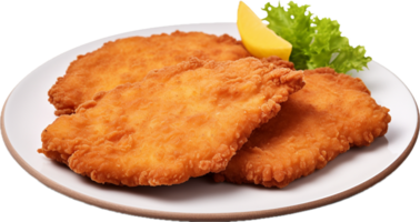 salsicha schnitzel png com ai gerado.