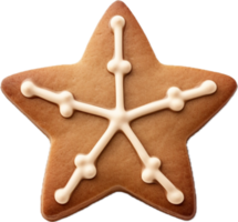 Gingerbread star cookies png with AI generated.