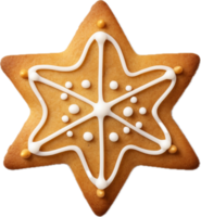 Gingerbread star cookies png with AI generated.