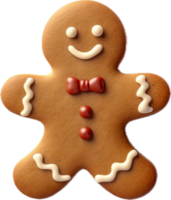 Gingerbread man cookie png with AI generated.