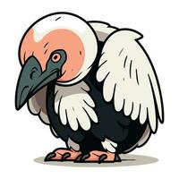 Illustration of a Vulture in a cartoon style on a white background vector