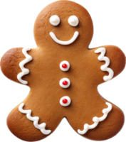 Gingerbread man cookie png with AI generated.