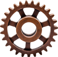 Rusty cog wheel png with AI generated.