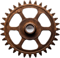 Rusty cog wheel png with AI generated.