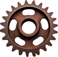 Rusty cog wheel png with AI generated.