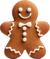 Gingerbread man cookie png with AI generated.