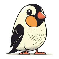 Cute cartoon penguin. Vector illustration isolated on white background.