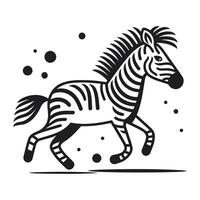 Zebra vector icon. Isolated on white background. Vector illustration.