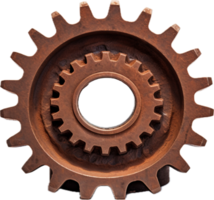 Rusty cog wheel png with AI generated.