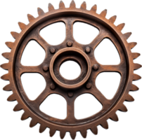 Rusty cog wheel png with AI generated.