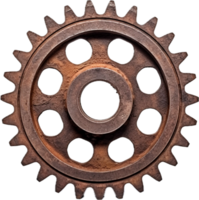 Rusty cog wheel png with AI generated.