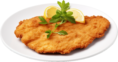 Wiener schnitzel png with AI generated.