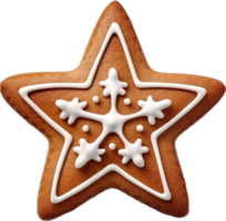 Gingerbread star cookies png with AI generated.