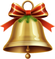 Christmas bell png with AI generated.