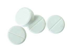 knippa av runda vit piller isolerat png
